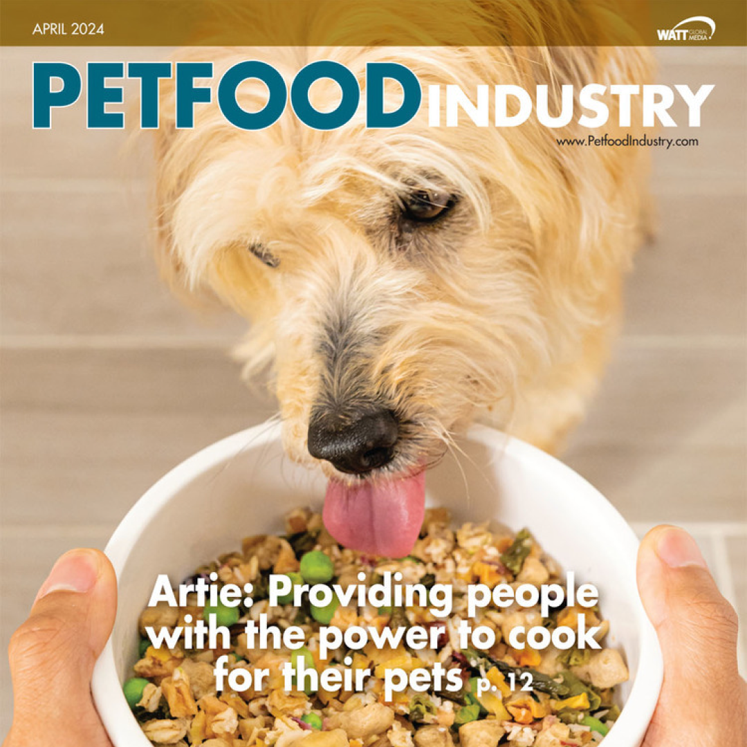 Artie featured in Pet Food Industry magazine, April 2024
